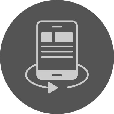 akıllı telefon simgesi, vektör illüstrasyonu basit tasarım