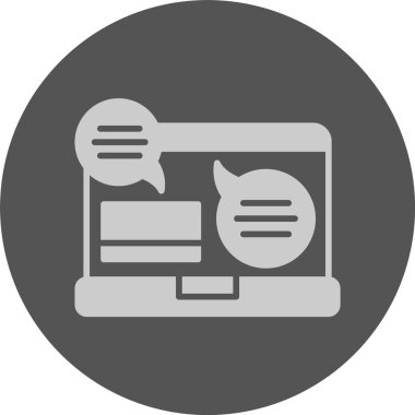 kabarcık sohbet iletişim ikonu vektör çizimi 