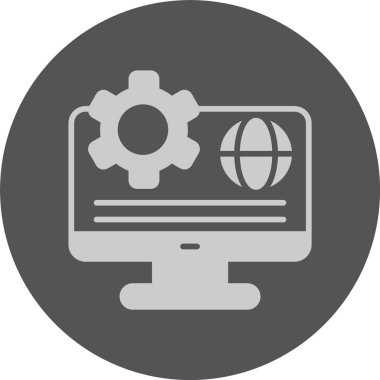 bilgisayar ekranı simgesi, vektör illüstrasyonu basit tasarım