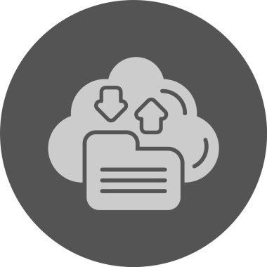 Bulut depolama ağı vektör illüstrasyonuName