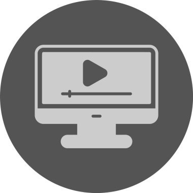 video. Web simgesi basit illüstrasyon 