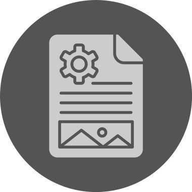 İçerik Yönetimi web simgesi vektör illüstrasyonu