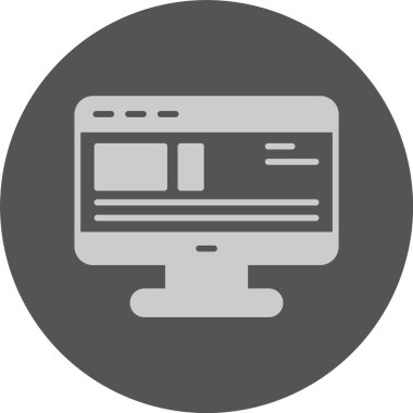 bilgisayar ekranı simgesi, vektör illüstrasyonu basit tasarım