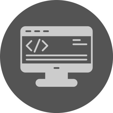 bilgisayar ekranı simgesi, vektör illüstrasyonu basit tasarım