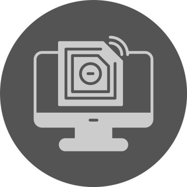 bilgisayar ekranı simgesi, vektör illüstrasyonu basit tasarım