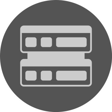 sunucu web simgesi, basit vektör illüstrasyonu