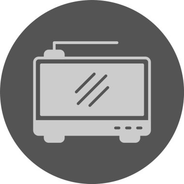 Televizyon web simgesi, basit vektör illüstrasyonu