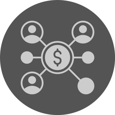 Kitle fonlaması web simgesi, basit vektör illüstrasyonu