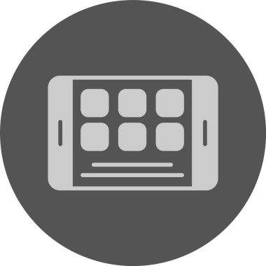 akıllı telefon simgesi, vektör illüstrasyonu basit tasarım