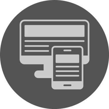 bilgisayar ekranı simgesi, vektör illüstrasyonu basit tasarım