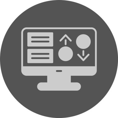 bilgisayar ekranı simgesi, vektör illüstrasyonu basit tasarım