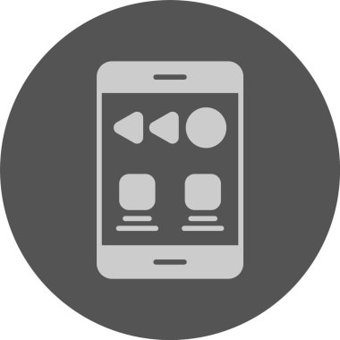 cep telefonu simgesi, vektör illüstrasyonu basit tasarım