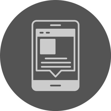 akıllı telefon simgesi, vektör illüstrasyonu basit tasarım