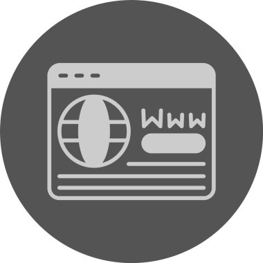 Web sitesi simgesi, basit vektör illüstrasyonu