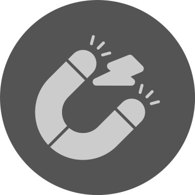 mıknatıs ağ simgesi, basit vektör illüstrasyonu