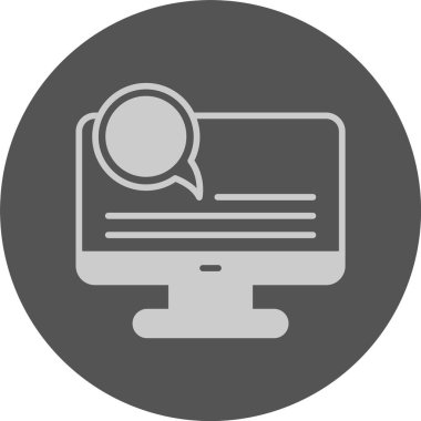 Yorum. Web simgesi basit illüstrasyon