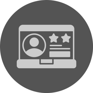 Reyting. Web simgesi basit illüstrasyon