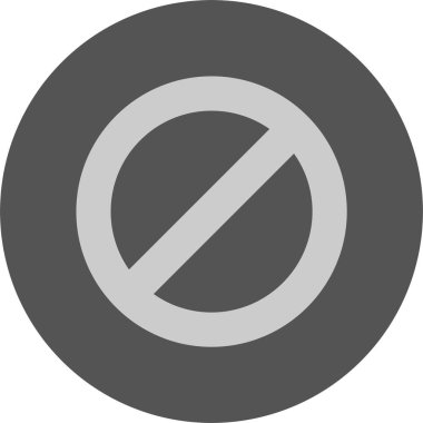 Yasaklandı. Web simgesi basit illüstrasyon