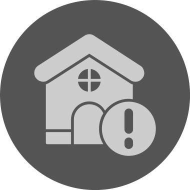 Eve. Web simgesi basit illüstrasyon