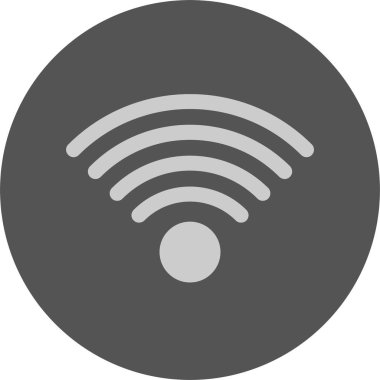  Wifi Sinyal Ağı simgesi, basit vektör illüstrasyonu