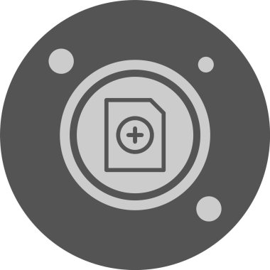  Yeni Dosya Düğmesi web simgesi, basit vektör illüstrasyonu