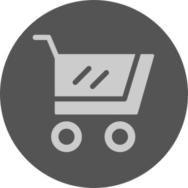 Alışveriş arabası simgesi, vektör çizimi basit tasarım