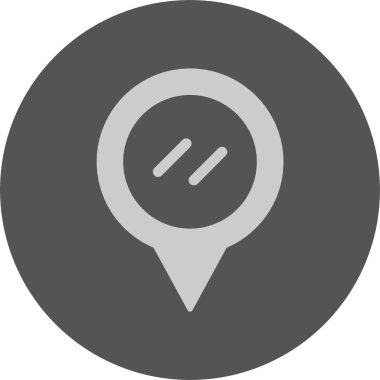  Konum iğnesi simgesi, vektör illüstrasyonu basit tasarım