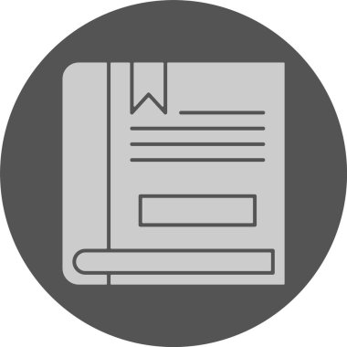 Kapalı kitap web simgesi, basit vektör çizim