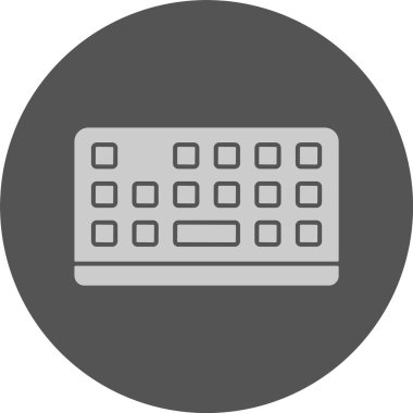 Klavye. Web simgesi basit illüstrasyon