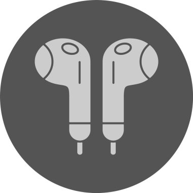 Kulaklık web simgesi, basit vektör illüstrasyonu