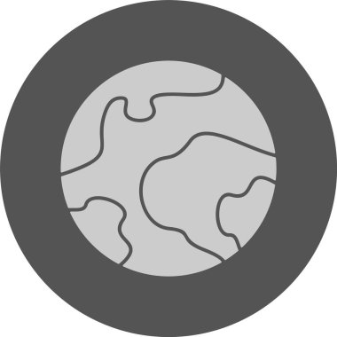  Dünya haritası web simgesi, basit vektör illüstrasyonu