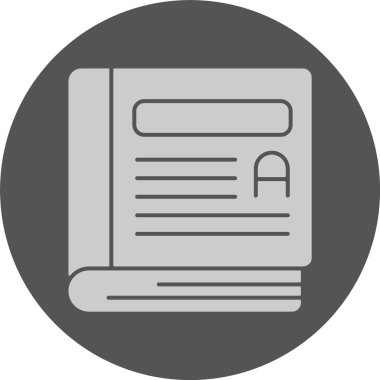  Thesaurus web simgesi, basit vektör illüstrasyonu