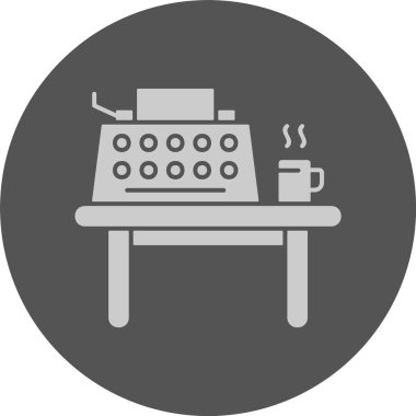 Masa başı web simgesi vektör illüstrasyonu yazılıyor