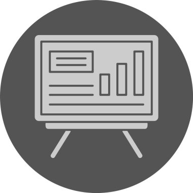 Etkileşimli beyaz tahta web simgesi vektör çizimi