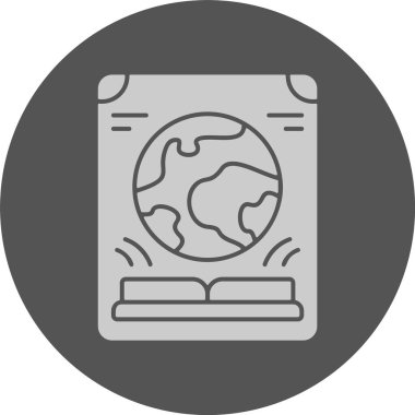 Edebiyat poster simgesi vektör illüstrasyonu