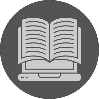 Dijital Edebiyat Web simgesi, basit vektör illüstrasyonu