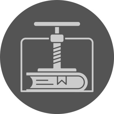 Bookcilding simgesi, vektör illüstrasyonu basit tasarım