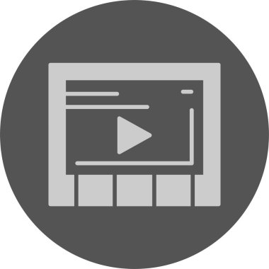 video. Web simgesi basit illüstrasyon 