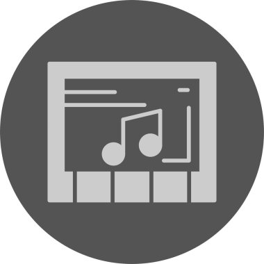 müzik notası ikon vektör illüstrasyonu