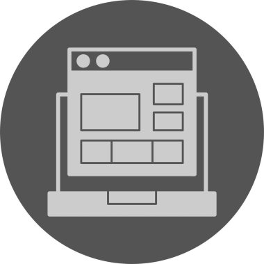 Web Sitesi Düzeni web simgesi, basit vektör illüstrasyonu