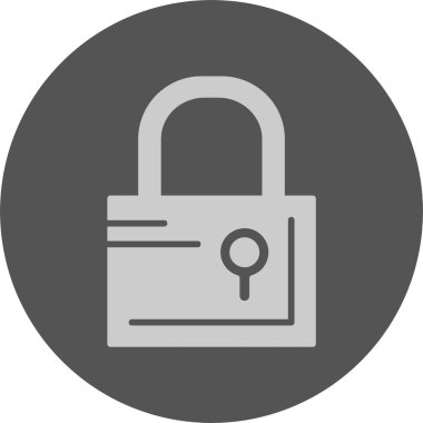 Kilit. Web simgesi basit illüstrasyon 