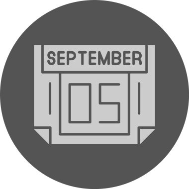 5 Eylül. Takvim simgesinin web illüstrasyonu