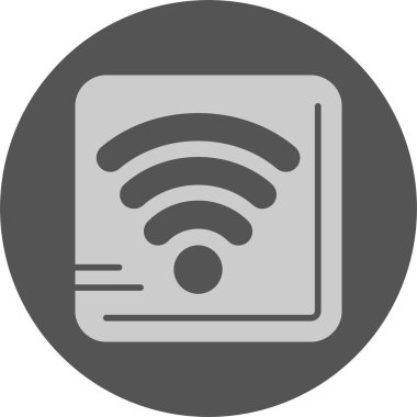 Wi-Fi web simgesi, basit vektör illüstrasyonu