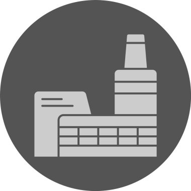 Fabrika web simgesi, basit vektör illüstrasyonu