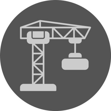 İnşaat vinci çizimi, inşaat konsepti 