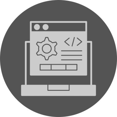 Kod Ayarlama web simgesi, basit vektör illüstrasyonu