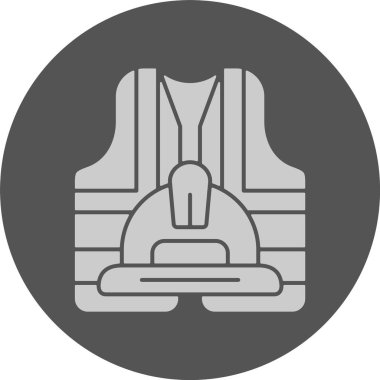 Mesleki Güvenlik Simgesi Web simgesi, basit vektör illüstrasyonu