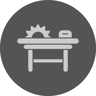 Sawmill web simgesi, basit vektör illüstrasyonu