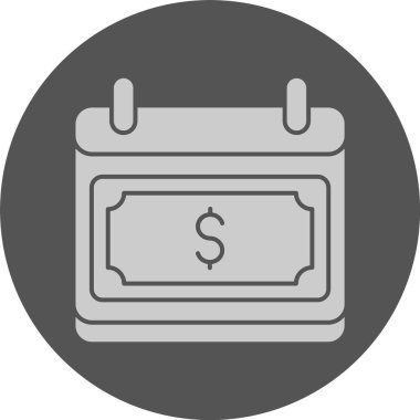 Asgari Ücret web simgesi, basit vektör illüstrasyonu