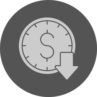 Asgari Ücret web simgesi, basit vektör illüstrasyonu